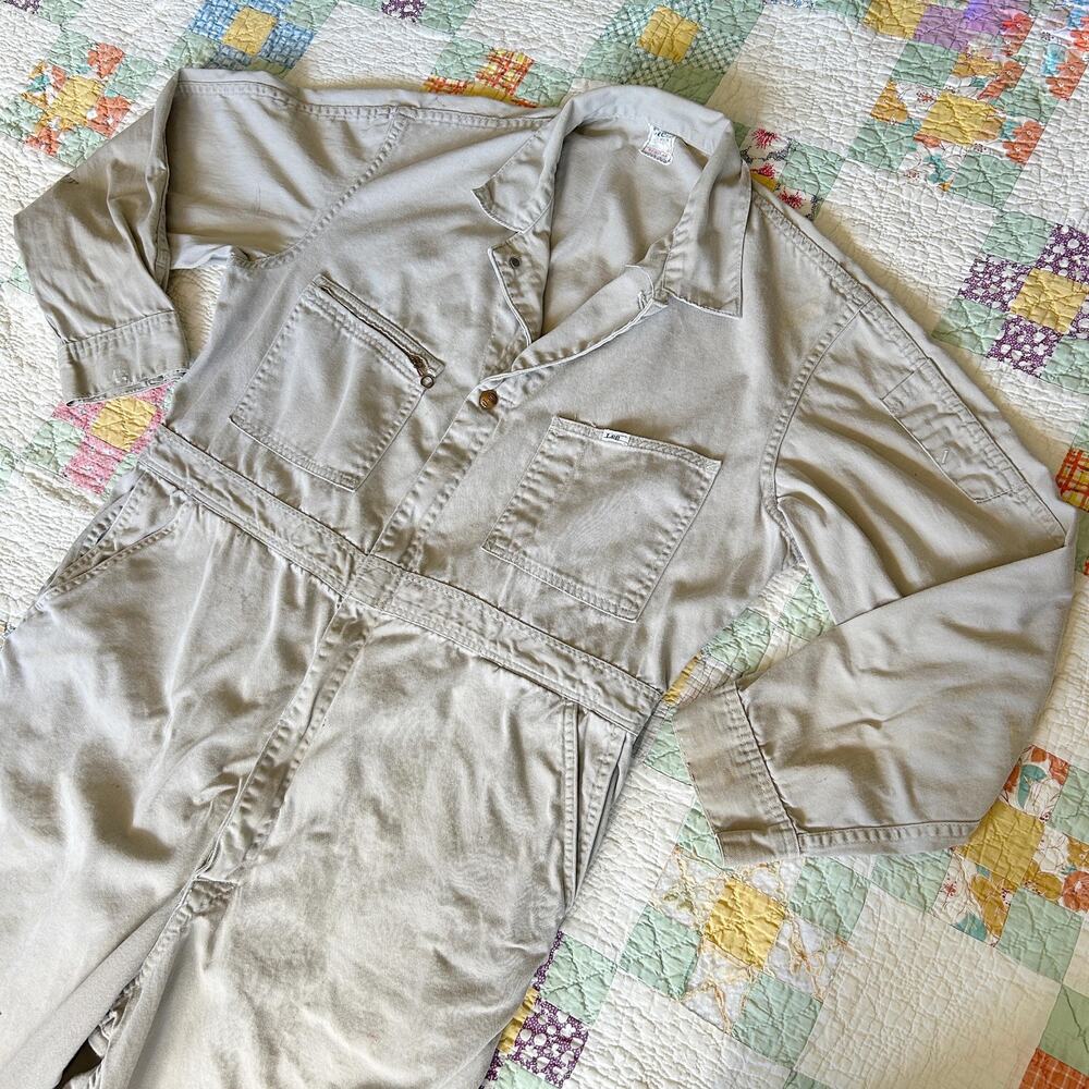 Vintage 60s Lee Thrashed Sanforized Union-Alls Utility Painter Coveralls